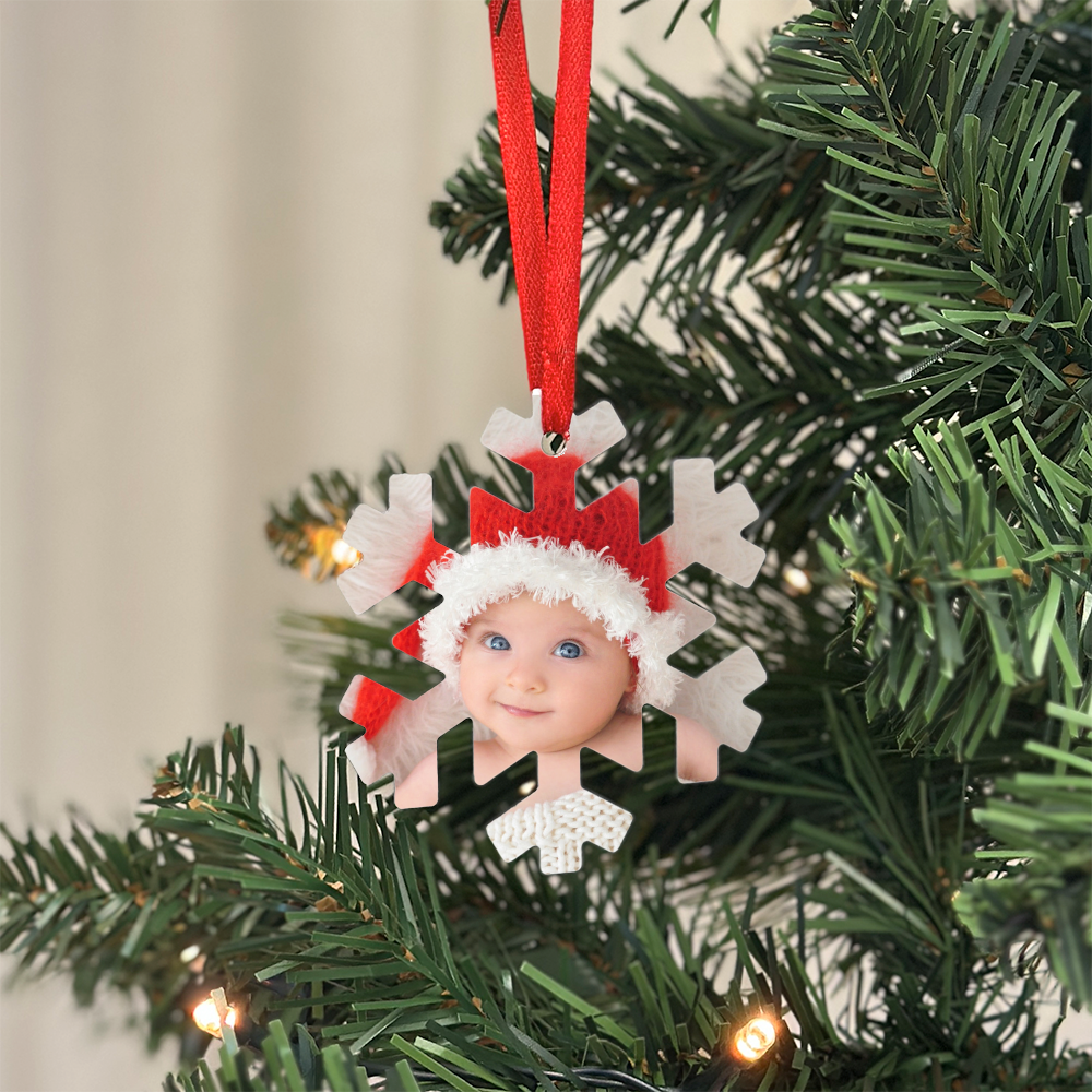 Photo Upload Christmas Decoration - Snowflake