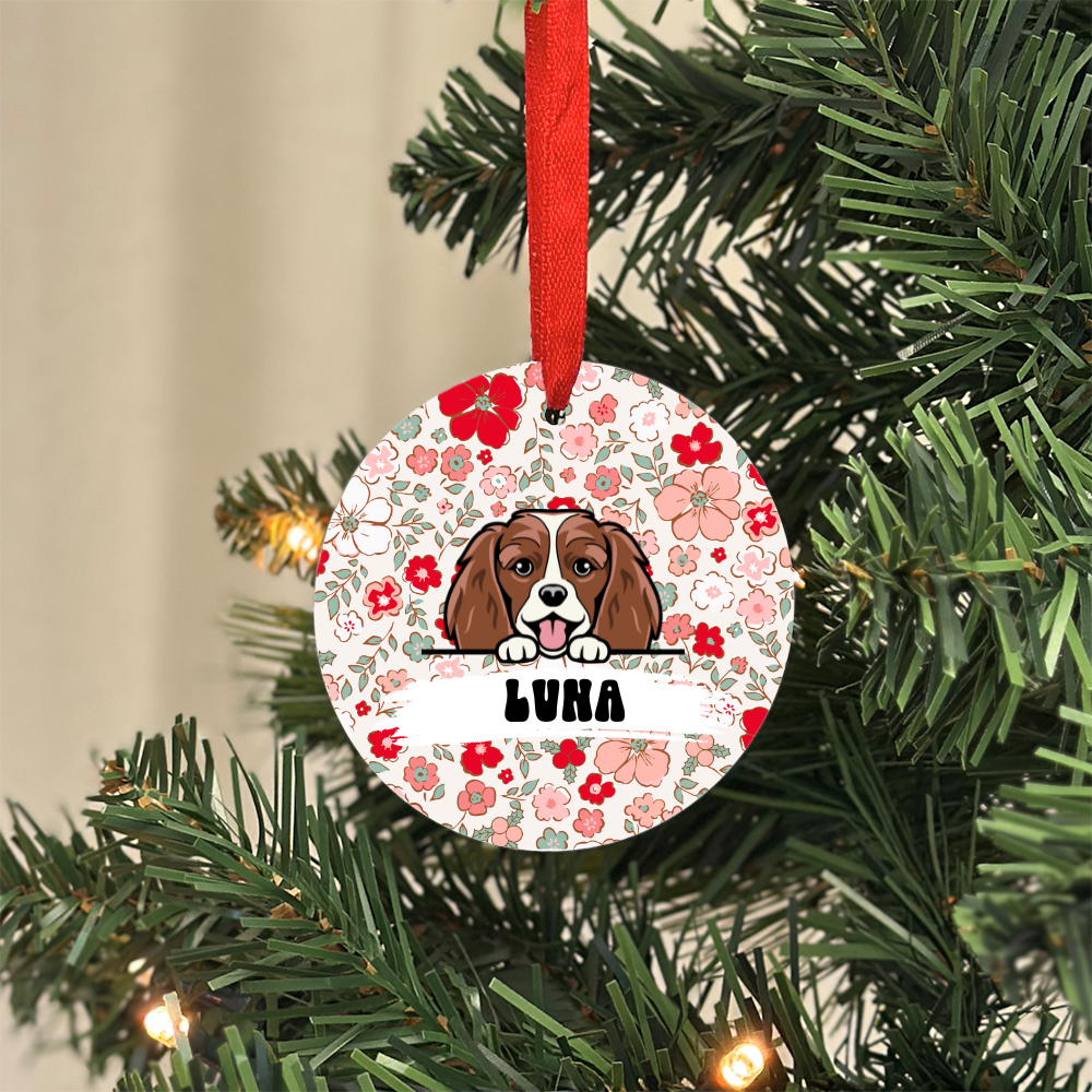 Personalised Dog Christmas Decoration - Circle