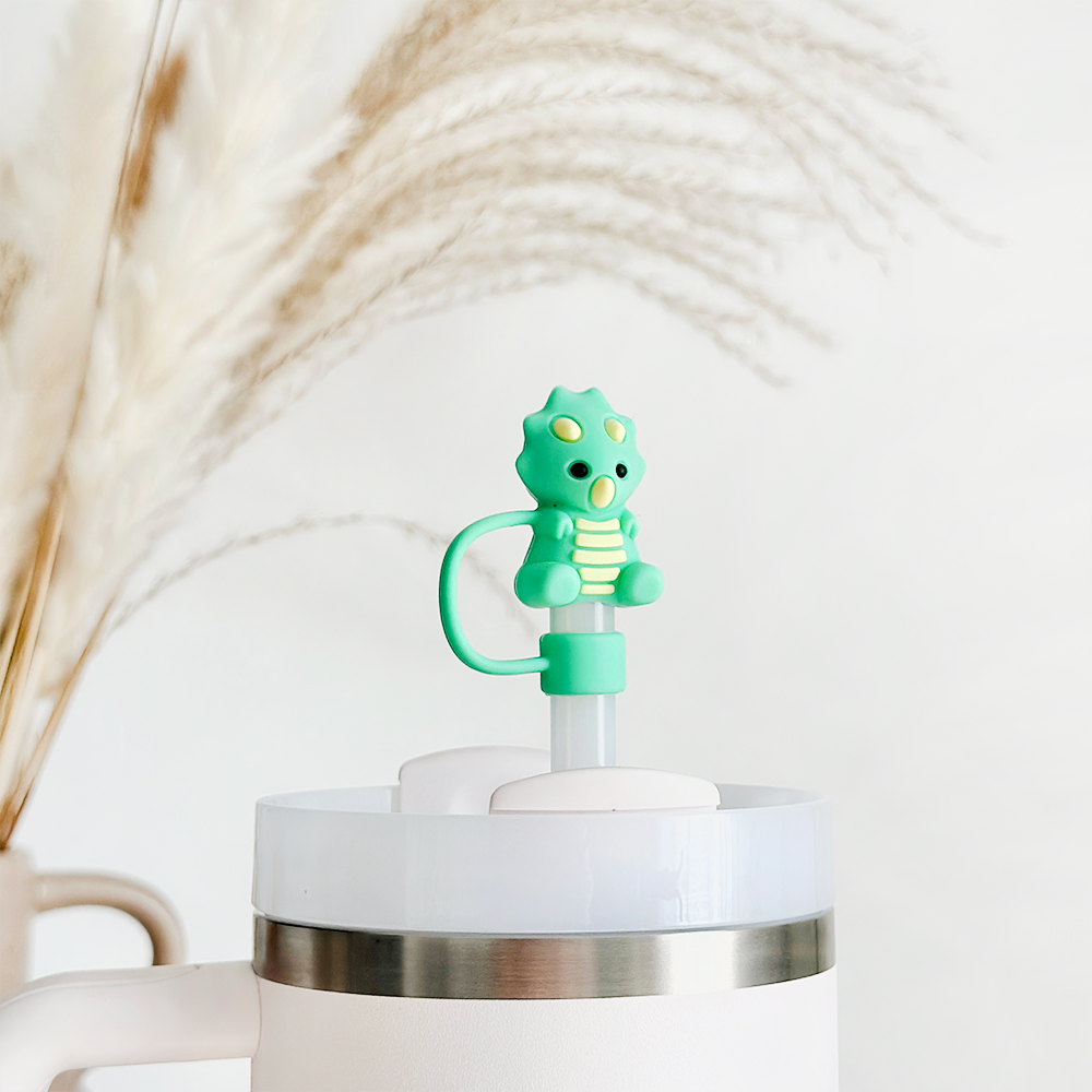 Cute Dino Straw Cover