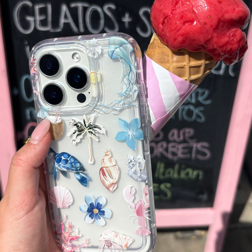 Clear Phone Case - Beach Girl Summer