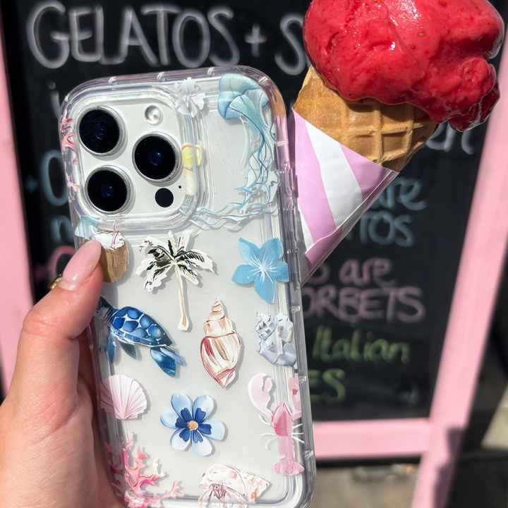 Clear Phone Case - Beach Girl Summer