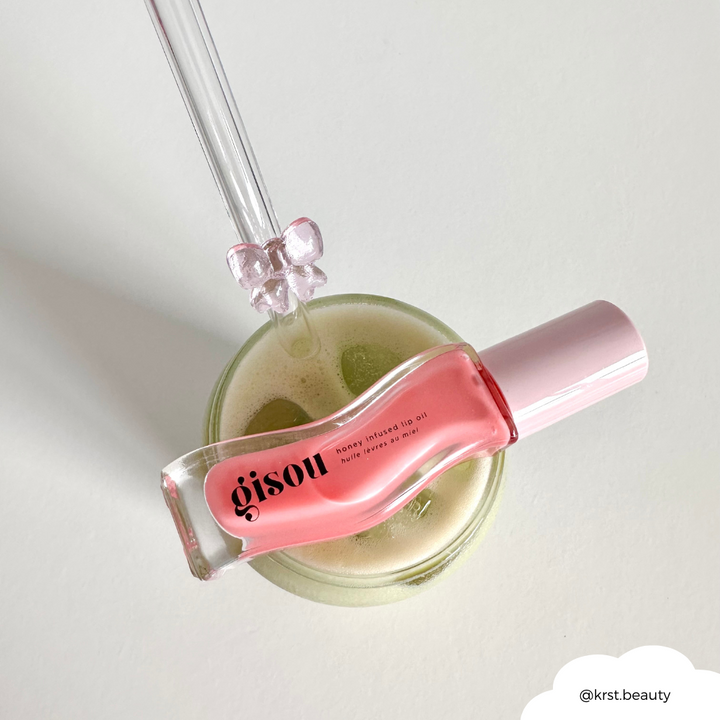 Glass Straw Set - Pink Bow