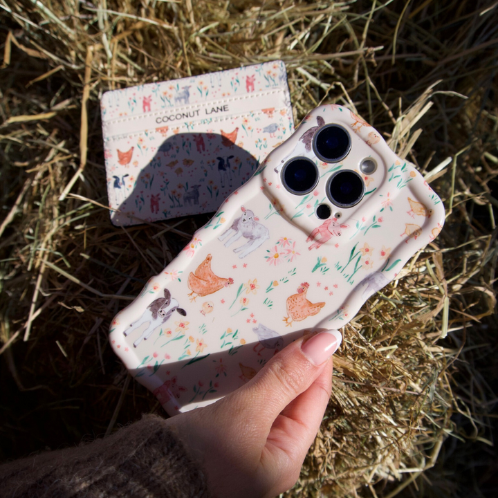 Wavy Phone Case - Farmyard Friends
