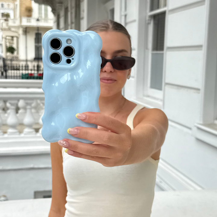 3D Bubble Phone Case - Ice Blue