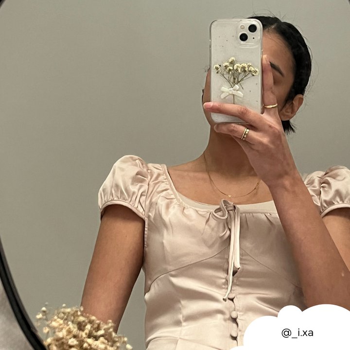 Dried Flowers Clear Phone Case