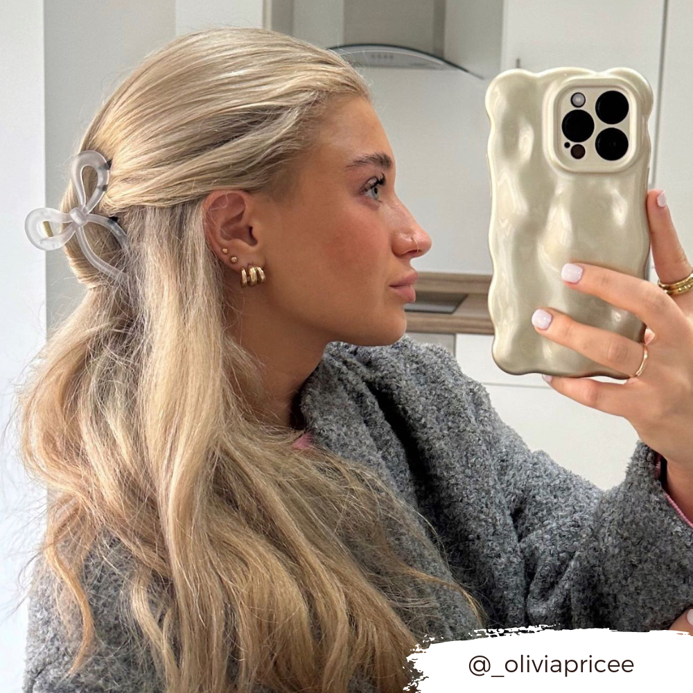 Cute Bow Claw Clip - White