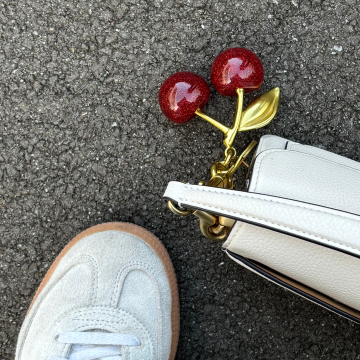 Cherry Bag Charm - Gold