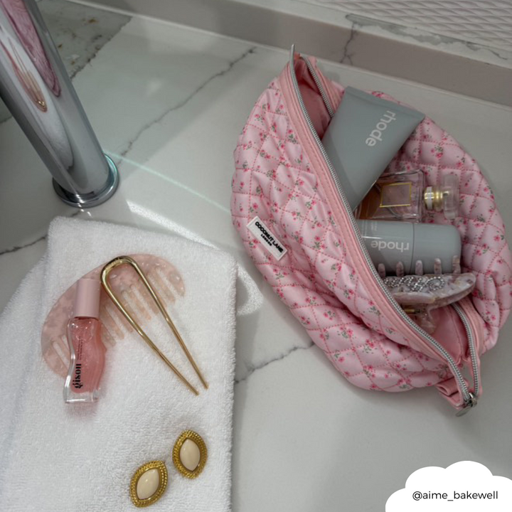 Magic Lifestyle Pouch - Quilted Ditsy Floral Pink
