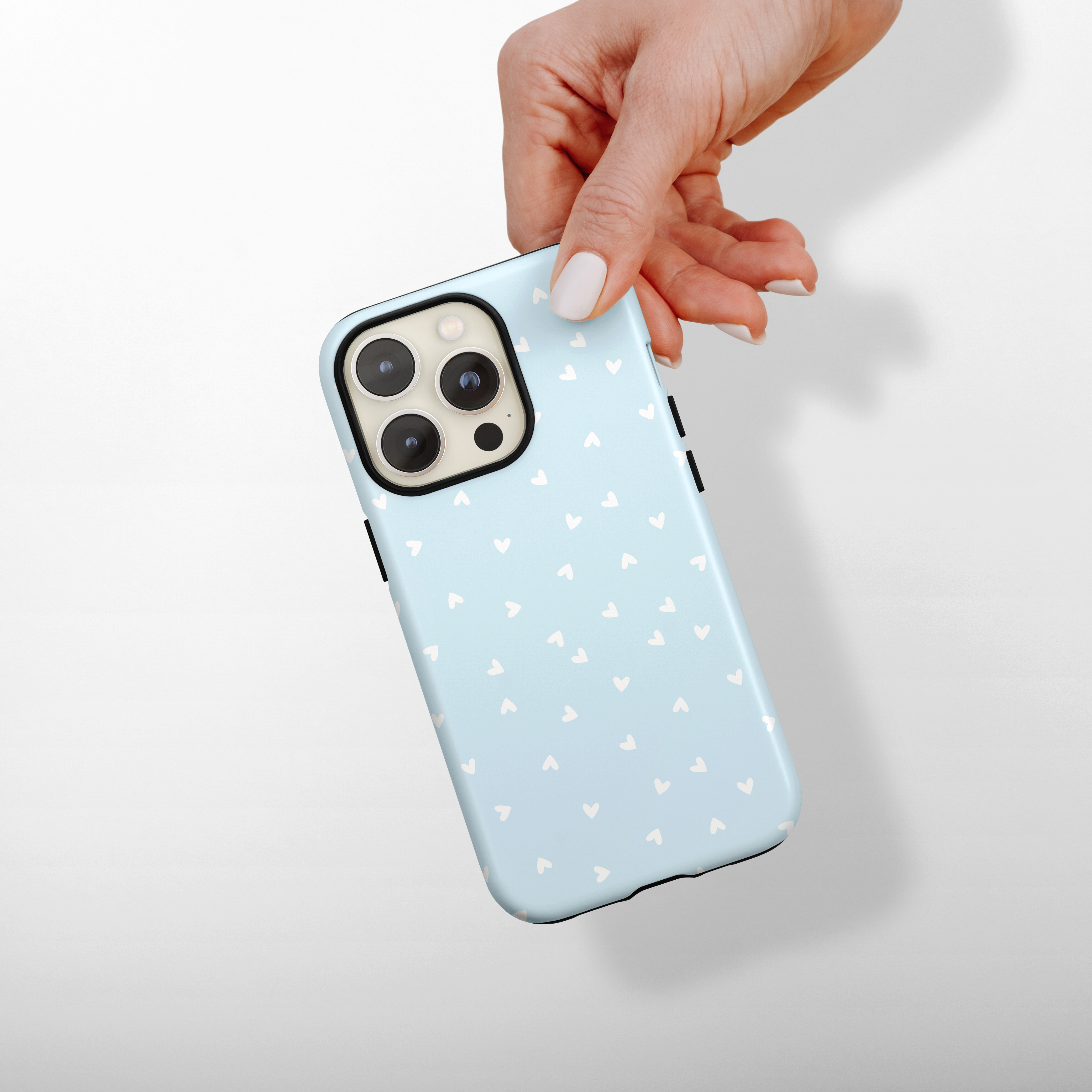 Tough Phone Case - Powder Blue Hearts