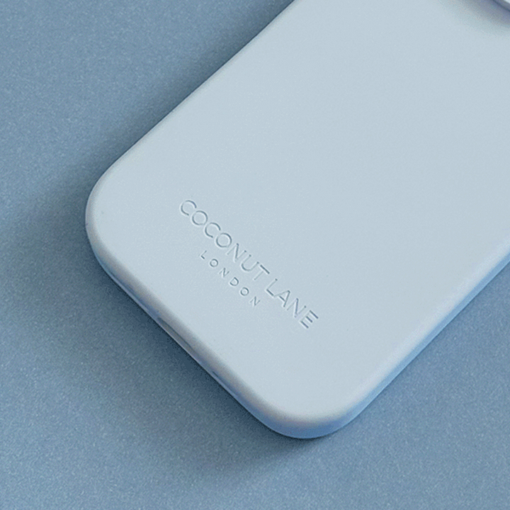 Blue Phone Case with 'Coconut Lane' branding on the bottom centre.