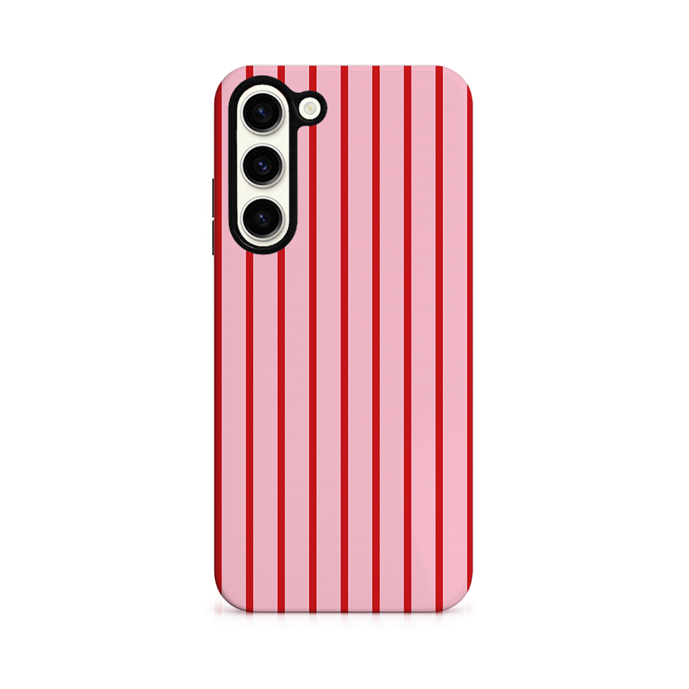 Samsung Tough Phone Case - Cherry Stripe