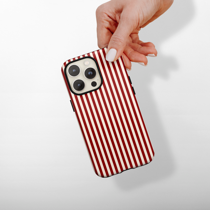 Tough MagSafe® Phone Case - Cherry Red Stripe