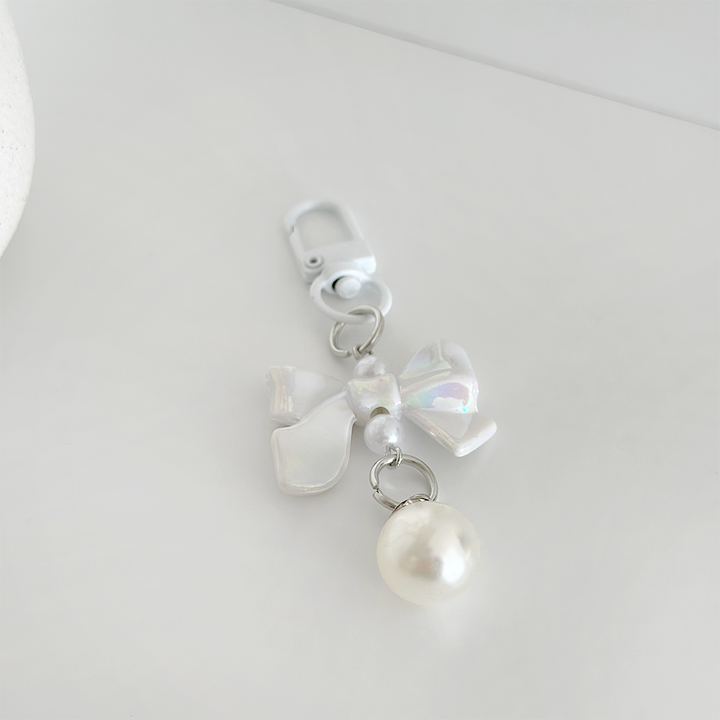 Coquette Bow Keyring - Iridescent