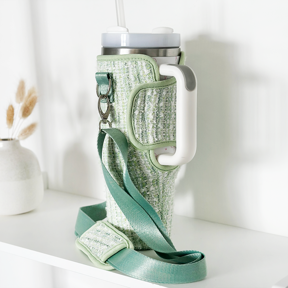 Tumbler Carry Case - Matcha Textured Tweed