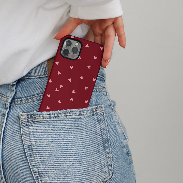 Tough Phone Case - Mulberry Hearts