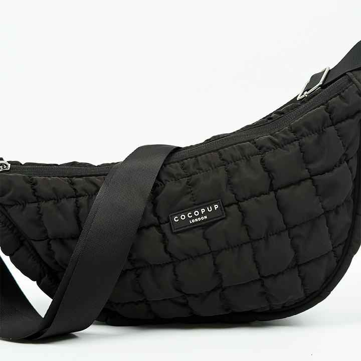 Crossbody Crescent Dog Walking Bag Bundle - Onyx