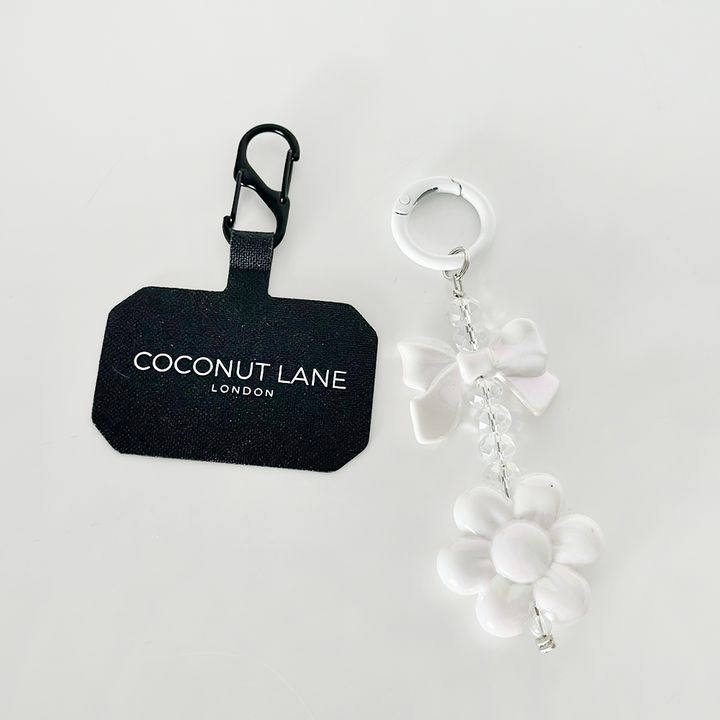 Iridescent Flower Bow Phone Keyring Bundle