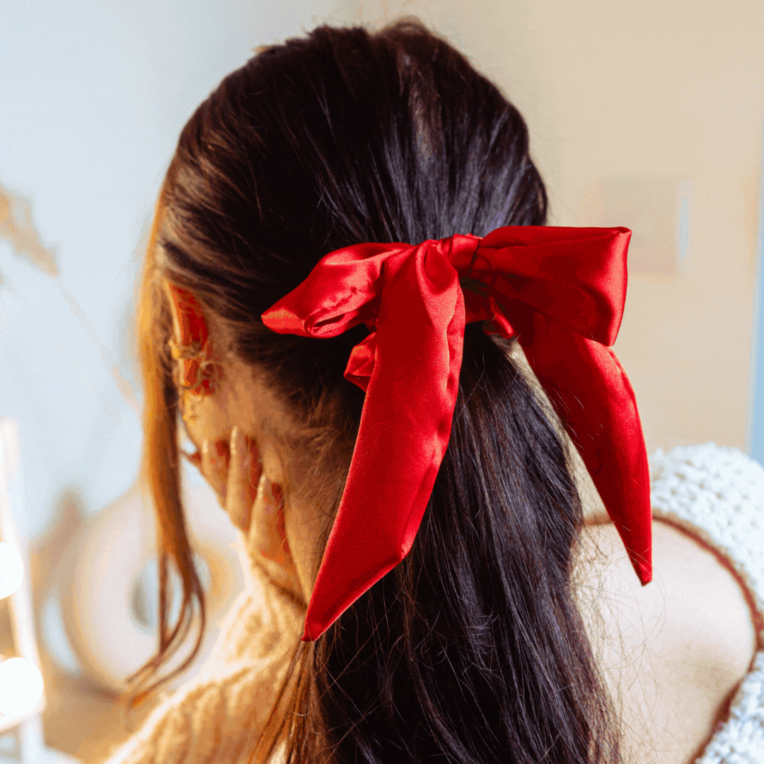 Colourful Satin Bow Scrunchie Bundle