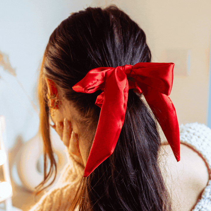 Colourful Satin Bow Scrunchie Bundle