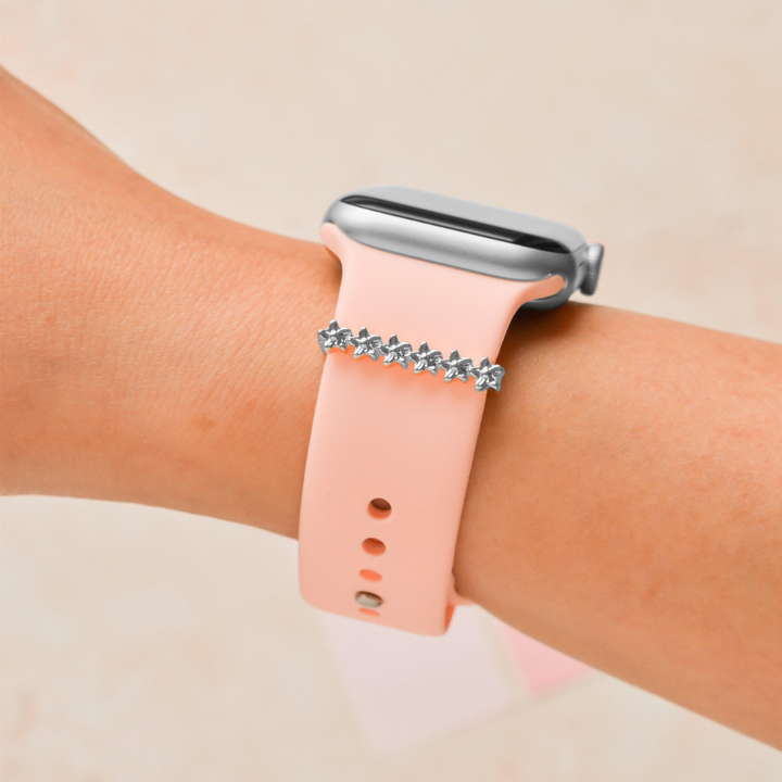 Watch Strap Charm - Silver Flower