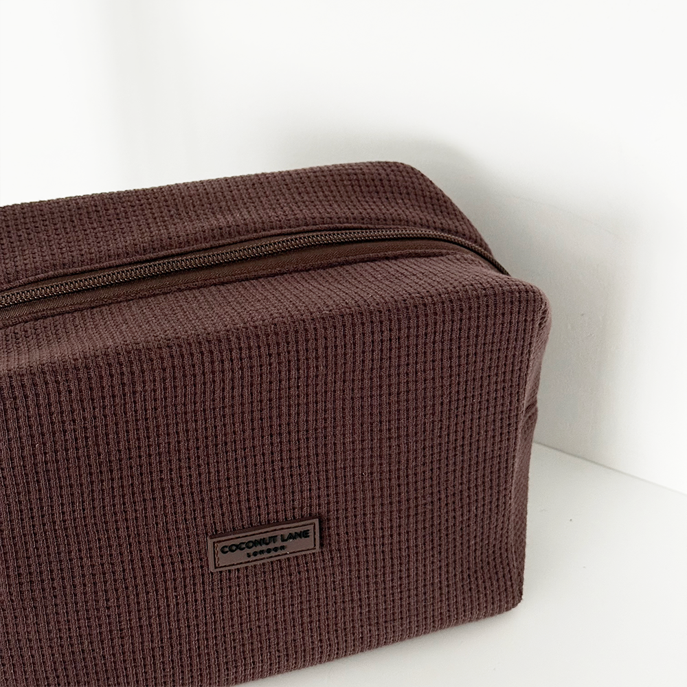 Waffle Makeup Bag - Chocolate