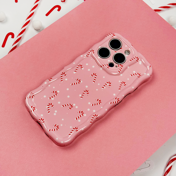 Wavy Phone Case - Candy Canes