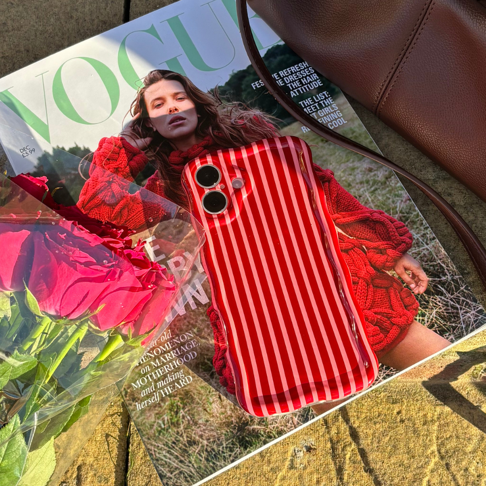 Wavy Phone Case - Mulberry Stripe