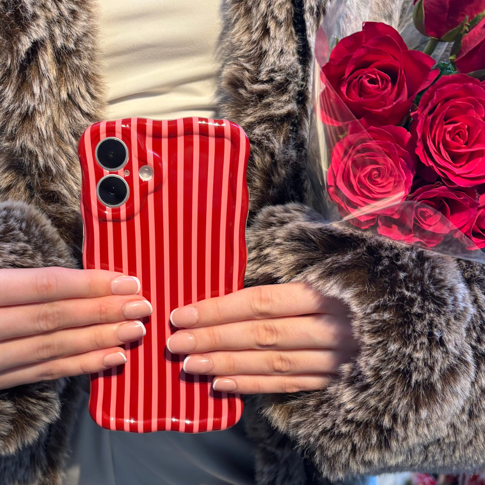Wavy Phone Case - Mulberry Stripe