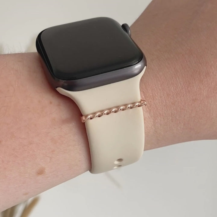 Watch Strap Charm - Rose Gold Twist
