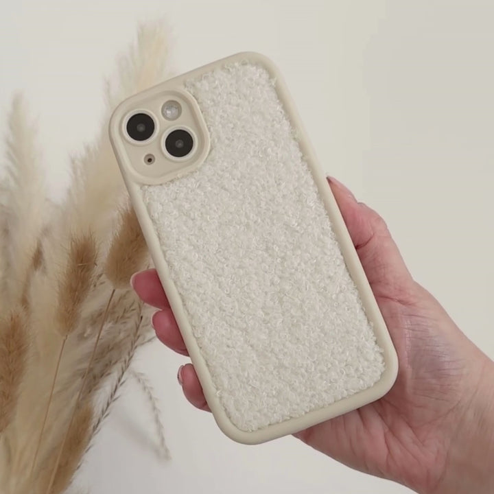 Cosy Teddy Phone Case - Cream