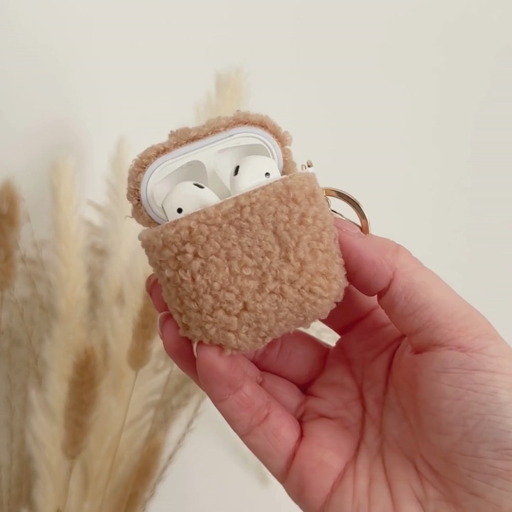 Teddy Airpods Case - Nude