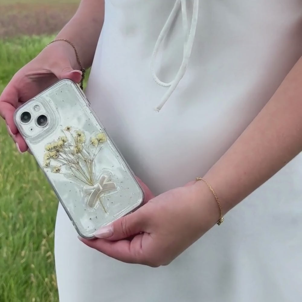Dried Flowers Clear Phone Case