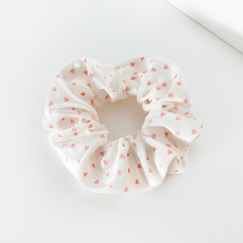 Mini Hearts Scrunchie