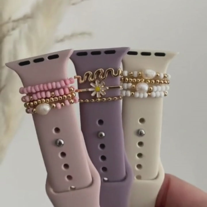 Watch Strap Charm Pack - Gold Wavy Daisy